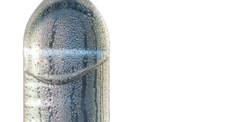 Condum with water droplets isolated isolated on transparent background