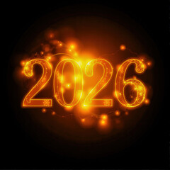 Fiery 2026 glow celebration