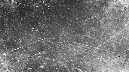 Grayscale distressed textured surface with scratches and dust overlay