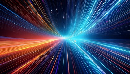futuristic abstract digital light trail effect technology digital concept