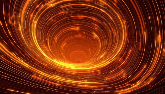 abstract orange tech energy swirl futuristic background digital interface data visualization for technology concepts - Powered by Adobe