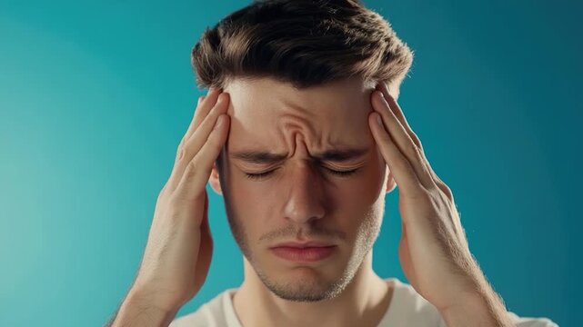 Video A person expressing frustration or despair by holding their head in their hands