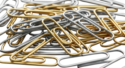 paper clips on white background
