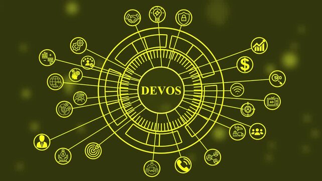 cloud computing and devops transformation background,devops workflow and digital automation concept,devops process integration and cloud infrastructure