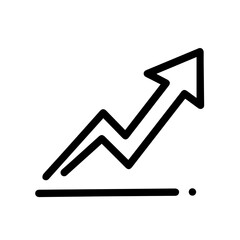 Ascending Arrow: An illustration showcasing a upward trending arrow representing growth, progress and success. 