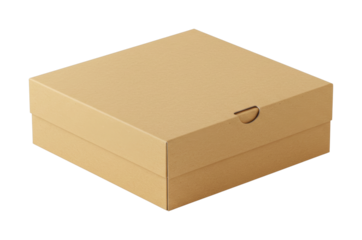 Rectangular brown cardboard box with a lid is presented in a clean, professional manner, ideal for various packaging and delivery concepts.