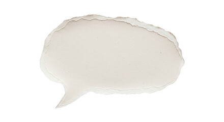 Blank beige speech bubble isolated isolated on transparent background