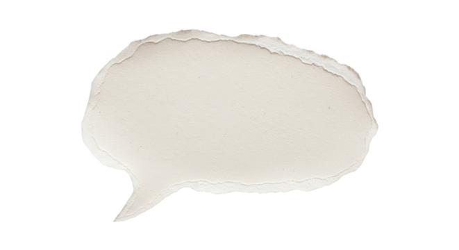 Blank beige speech bubble isolated isolated on transparent background - Powered by Adobe