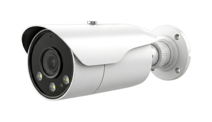 Modern white bullet security camera system provides comprehensive surveillance and protection for homes, businesses, and public areas.