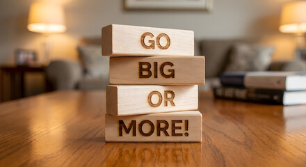 Motivational Wooden Block Puzzle with Inspiring Message for Success and Growth