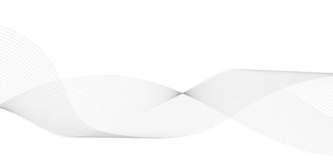 Wavy digital futuristic technology curve ocean lines on transparent background. Thin line wavy abstract vector background. Curve wave seamless pattern. Vector illustration.	