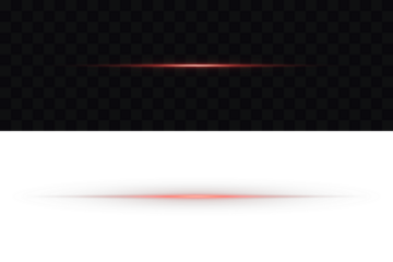 Floodlight directional. Electric glow effect PNG. Glowing red neon horizontal line for light effects. Red neon line sign isolated on transparent background. Red light beam. Abstract red laser beam.