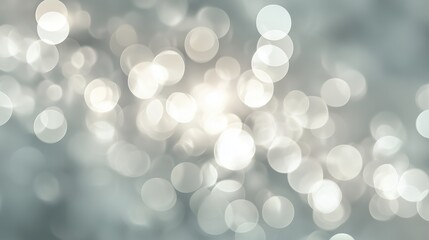 Obraz premium Bright lights create a bokeh effect in a blurred background at a social gathering in the evening. Cloud Dancer Pantone color of the year 2026