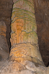 Massive Stalagmite With Melting Rock Forms