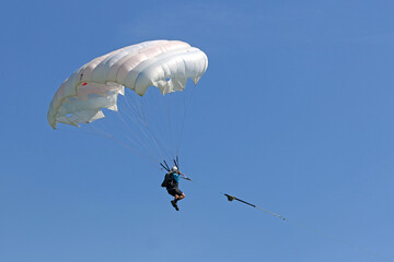 Paraglider being towed by a winch	