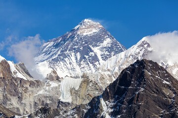 Mount Everest and Mount Lhotse Nepal Himalaya mountain
