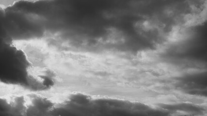 Obraz premium black and white background, abstract background, textured background, textile background, crumpled bed linen, sky