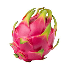 High-Resolution Whole Dragon Fruit PNG – Studio Shot of Fresh Pitaya Fruit Isolated on Light Grey Background for Tropical Fruit Concept