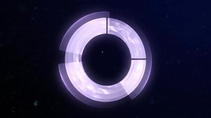 Futuristic Sci-Fi Blue HUD Loading Circle Animation on Dark Space Background - Powered by Adobe
