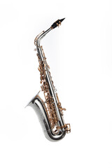 alto saxophone on white