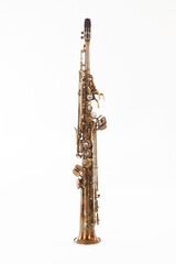 soprano saxophone isolated on white