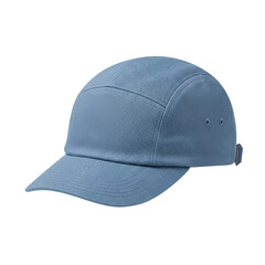 Isolated PNG of Casual Five-Panel Baseball Cap in Side-View Studio Shot – Clean Minimal Clothing Accessory Image on Light Grey Background