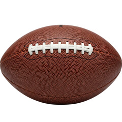 High-Detail Horizontal American Football Isolated on Clean Light Background | Close-Up Studio Sports Image Showing Leather Texture and White Laces