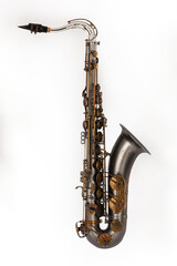 tenor saxophone on white