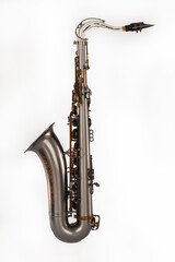 tenor saxophone on white