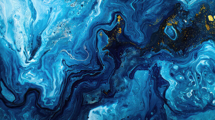 Detailed view of blue sea water, capturing the deep, mesmerizing hues of the ocean