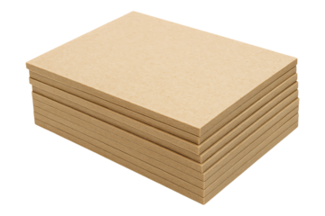 Industrial Insulation Pressboard Sheets for Electrical Applications Isolated on a Transparent Background