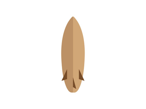 A tow-in longboard designed for beach summer use, featuring a pointed nose and string, shown from above as a flat vector graphic isolated on a white background