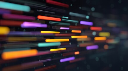 Colorful digital abstract background with vibrant streaks of light creating a dynamic and energetic motion effect suitable for technology and creativity