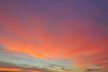 New Zealand Sky Replacement After Sunset Red Overcast Clouds
