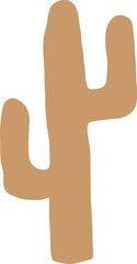 Hand Drawn Classic Cactus Silhouette