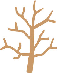 Hand Drawn Bare Desert Tree