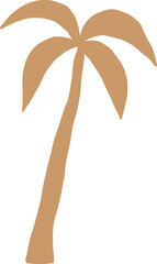 Hand Drawn Long Palm Tree Icon