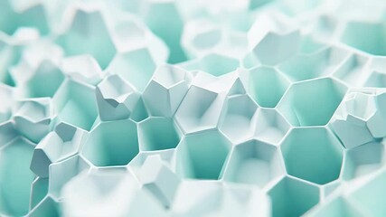 Mint green geometric honeycomb abstract structure technology background - Powered by Adobe