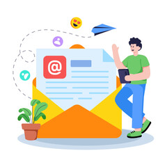 Premium download illustration of send email
