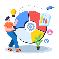 Modern design illustration of market segmentation