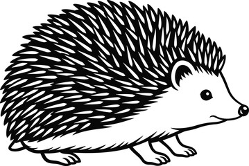 Cute Hedgehog Silhouette Animal Illustration