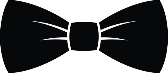Classic Bow Tie Silhouette Vector Icon