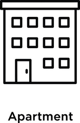Apartment Building Line Icon