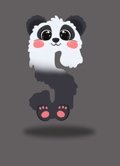 Panda alphabets A to Z,  panda bear alphabets, letter S ,panda  theme fonts ,panda  character alphabets , A to Z.