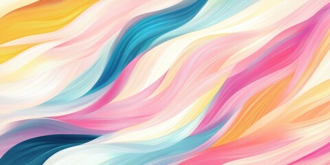 Obraz premium Abstract colorful swirl pattern with vibrant pastel tones and brush stroke texture, modern artistic background capturing energy and dynamic motion.