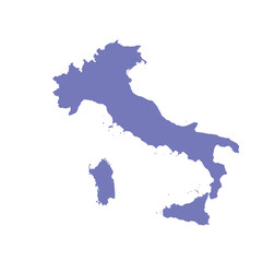 Map of Italy, sign silhouette. World Map Globe. Vector Illustration isolated on white background. Europe continent.