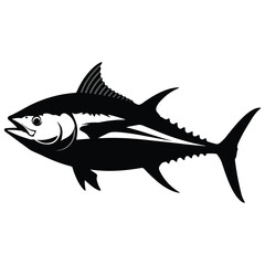 Silhouette of a Tuna Fish - A Symbol of the Ocean and Aquatic Life