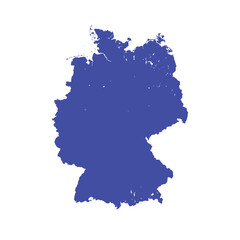 Map of Germany, sign silhouette. World Map Globe. Vector Illustration isolated on white background. Europe continent.