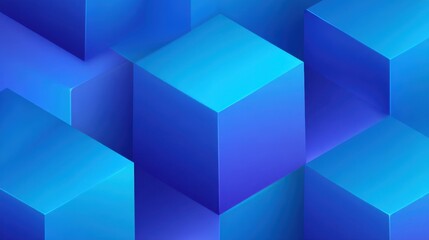 Geometric Blue Cubes Arrangement with Smooth Surfaces in Digital Space Ideal for Abstract Backgrounds, Graphic Design, and Modern Art Projects