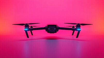 Autonomous reconnaissance drone in defense surveillance mission highlighting aerodynamic stability and AI-driven sensors. 
